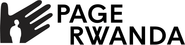 Page Rwanda logo: stylized hand and silhouette