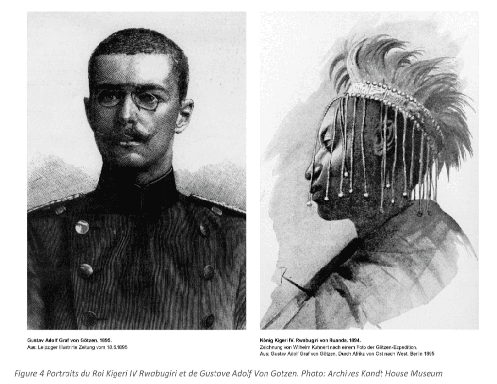 Two historical portrait drawings side by side.